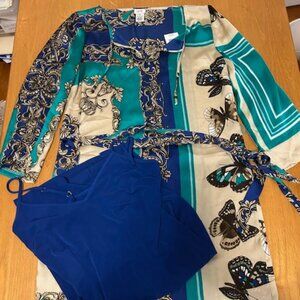 NWT Cache sleek shift style dress with matching slip - XS